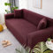 Sofaschoner Braun Sofaüberwurf Weich Spandex Sofaschoner rutschfest Couch Überwurf Waschbare Sofa Überzug Sofabezug mit Elastischen Riemen Sofabezug L Form Universelle 3 Sitzer