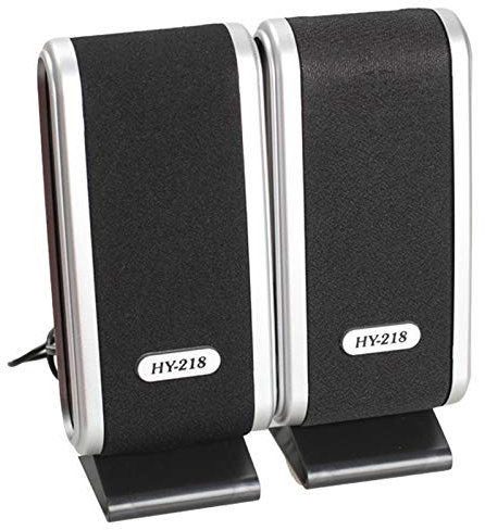 Osmond Lot de 2 haut-parleurs portables USB stéréo 3,5 mm avec prise jack pour ordinateur de bureau et ordinateur portable