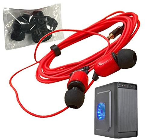 Auricolari con cavo, cavo extra lungo, cuffie con cancellazione del rumore da 3 metri, con cavo e microfono, auricolari in-ear con isolamento acustico per dispositivi di uscita audio