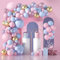 UPSHELL - Palloncini Gender Reveal Rosa e Azzurri Boy or Girl, Kit Completo di 124 Palloncini per Baby Shower per Decorazioni Arco Palloncini Struttura (Palloncini)