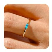 ZHESHY Ring Gold Silber für Damen Geburtsstein 14K Vergoldet Verlobungsring Promise Solitär Daumenring mit Edelstein Granat Citrin Peridot Ringe Goldene Stapelringe für Frauen Geschenk Größe 52-64