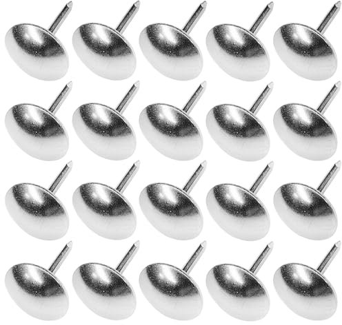 cyclingcolors 20x Nägel Polsternägel Möbelnägel 9mm Silber Chrom Möbel Sofa Sessel Stuhl Renovierung Vintage, Nickel-Finish