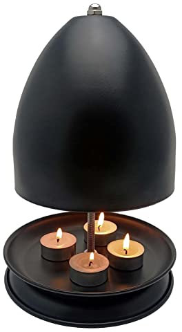 Tea Light Candle Heater, Metal Table Tea Light Heater, Tea Light Oven Ceramic Radiator, Tea Light Oven Candle Holder, Candle Heater for Up to 6 Tea Lights, Tealight Candles Stove Heater