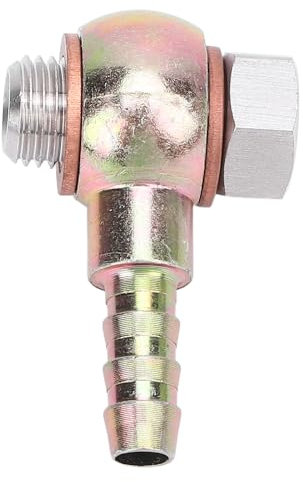 4AN 7/16 X 20 UNF Edelstahl-Banjo-Adapter – 7/16 Zoll X 20 UNF Banjo-Adapter, Edelstahl-Bremsbehälter-Banjo-Kit mit 8 Mm Widerhaken für Systeme – Einzelner Ban