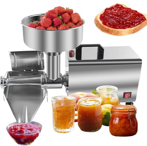ZEEKYFOR Colador de Tomates Eléctrico, Molino de Alimentos para Salsa de Tomate, Prensa de Tomates de 450 W y Máquina para Hacer Salsas para Enlatar Purés de Tomates y Salsas