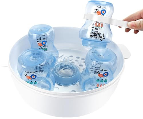 Herramienta De Vapor De Microondas, Esterilizador De Biberón, Limpiador De Vajillas Para Niños 22.5x22x17.5cm/8.86x8.66x6.89 Pulgadas Comendio De Ahorro De Tiempo/reutilizable Y Ecológico Para Múltipl