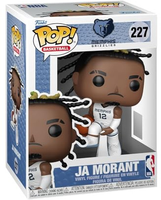 Funko POP! NBA: Grizzlies - Ja Morant (Home) | Offizieller Fanartikel und Merch - Vinyl Sammelfigur als Regal Deko - Geschenkidee zum Geburtstag für Fans und Sammler