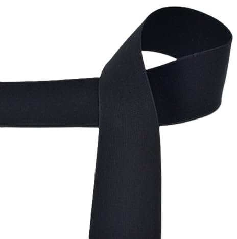 Gummiband 40 mm breit | farbig | 1m und 2m Längen | keine Meterware (schwarz, 2 Meter)