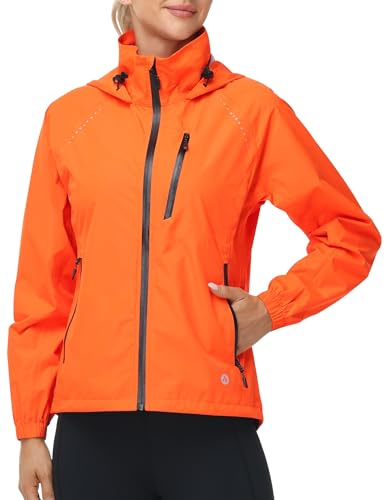 Nepest Fahrradjacke Damen Wasserdicht Atmungsaktiv Leicht Reflektierend | Fahrradjacke Damen, Regenjacke, Windjacke, Rennrad, MTB, Radfahren, Laufen, Wandern, Pendeln, 10000mm, UPF 50+, Packbar