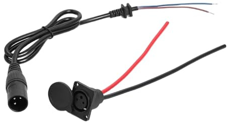 Asyduey E-Bikes 3-Pin Ladeanschluss Männlich Weiblich Ladestecker für Elektroroller E-Bikes PVC Schnittstellenkabel Ladeanschluss Zubehör