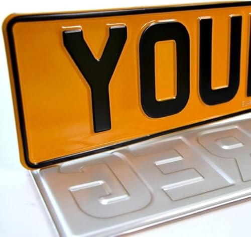 Display Stick On Novelty Plates X 2 | CUSTOM DESIGN | Various Designs/Aluminium Embossed NumberPlatesMetalPressed/Pair Home Use/Outdoor Use