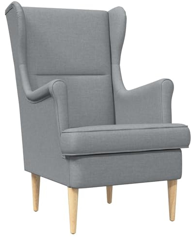 vidaXL Sessel Hellgrau Stoff, Moderner Sessel, bequemer Lesesessel, Elegante weiche Polsterung, ergonomisches Design für Wohnzimmer und Schlafzimmer