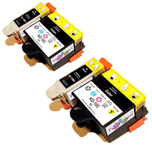 TiToPaten* 4X Kodak Nr. 10 Set passend für Kodak ESP 5250. Kompatible Premium XL Druckerpatronen in 2X Farbe und 2X Schwarz. Sehr Gute Laufleistung und Preiswert!