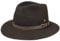 Mayser Baron Georgia Wool Outdoorhut Herren - Made in The EU Rollhut Wollhut Reisehut mit Lederband, Lederband Winter Frühling-Sommer Herbst-Winter - 59 cm Dunkelbraun