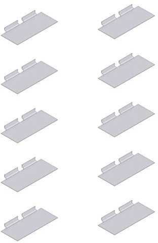 KIT 10 RIPIANI MENSOLE MENSOLINE PLEXIGLASS PLEXI PORTA SCARPE CALZATURE PER PANNELLO DOGATO Cabina armadio guardaroba arredamento negozi