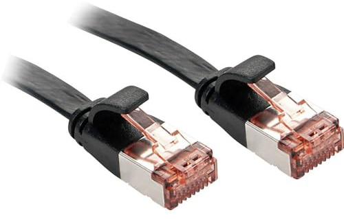 LINDY 47571 1m Cat.6 U/FTP Flachband-Netzwerkkabel, schwarz