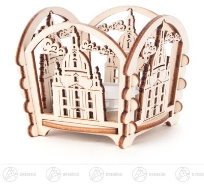 Rudolphs Schatzkiste Teelichthalter Dresdner Frauenkirche BxHxT = 7x6x7cm NEU Erzgebirge Teelichthalter Teelichtständer Kerzenhalter