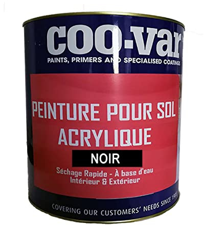 Coo-VAR Acrylic Floor Paint-Black-2.5 L