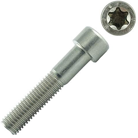 Eisenwaren2000 | Zylinderschrauben mit Innensechsrund TX M8 x 70 mm (5 Stück) - Zylinderkopf Schrauben ISO 14579 - DIN 912 Gewindeschrauben - Edelstahl A2 V2A - rostfrei