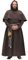 Battle-Merchant Mönchskutte mit Kapuze und Kordel in schwarz oder braun - Mittelalter LARP Kostüm Mönch (Braun, XXL)