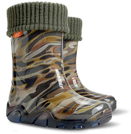 Demar LUX Gummistiefel Regenstiefel Kinderstiefel gefüttert mit Innensocken Mädchen Jungen