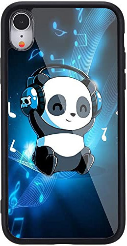 MAYCARI for iPhone XR Case Cute Panda Pattern Design Hard Back Case with Soft TPU Bumper for Girls Children Women Protective Phone Case for iPhone XR