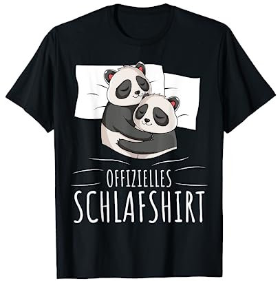 Offizielles Schlafshirt Panda Pandabär T-Shirt