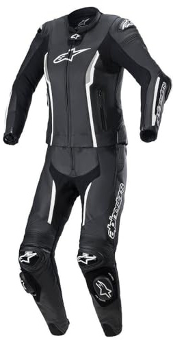 Alpinestars Stella Missile V2 2-Teiler Motorrad Damen Lederkombi, schwarz/weiß, 50