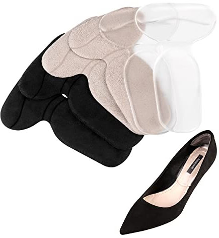 Fersenpolster Gel Selbstklebend mit Bogenstütze, 6 Pcs Heel Pads Silikon Fersenhalter Rutschfest Schuh Fersenschutz Fersen Schuhgriff Kissen zur Vermeidung Blasen Verrutschen für zu Große Schuhe
