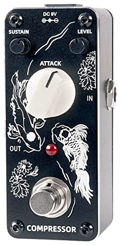 Sondery Compressor Pedal, Compression Pedal for Guitar and Bass, True Bypass Mini Size Art Design Series