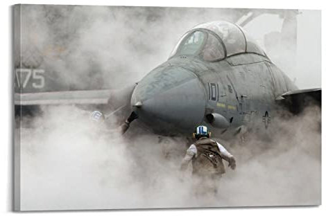 Flugzeug-Poster F-14 Tomcat Fighter Jet Missiles Poster Dekorative Malerei Leinwand Wandposter und Kunstbild Druck Modern Familie Schlafzimmer Dekor Poster