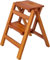 Wooden Folding Step Ladder 2 Steps Stool Portable Ladder Chair Non-slip Compact Milti-fuction Safety Household Small Foot Stools Stairs Chair (Color : A)