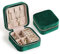 FonVan Samt Kleine Schmuckkästchen für Damen Mädchen, Kleines Reise Schmuckschatulle, Mini Schmuckbox, Mini Schmuck Organizer Aufbewahrung für Ohrringe, Ringe, Halsketten, Armbänder (Grün)