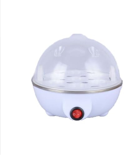 Weiß, 350W 3-in-1-Elektro-Eierkocher für die Küche, kocht, pochiert und macht Omeletts für 7 Eier, mit Ablage für gedämpfte Eier und Kabel, automatische Abschaltung