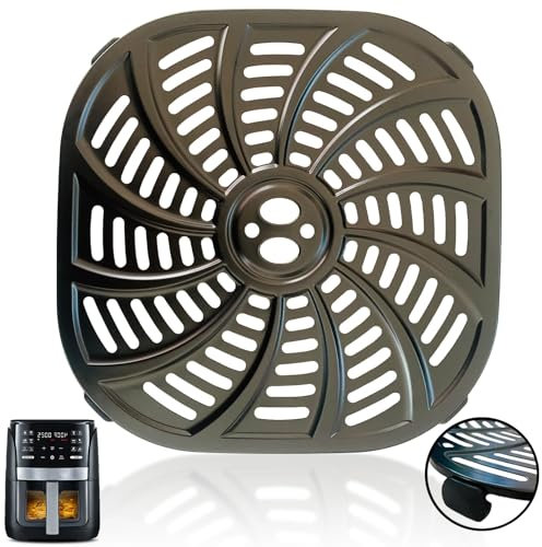 Nvkwca 6QT Square Air Fryer Replacement Rack for Gourmia GAF616 Air Fryers, Upgraded Air Fryer Grill Crisper Plate Pan Tray Insert Grate Grid Shelf for Gourmia 6QT Air Fryer, Nonstick, Dishwasher Safe