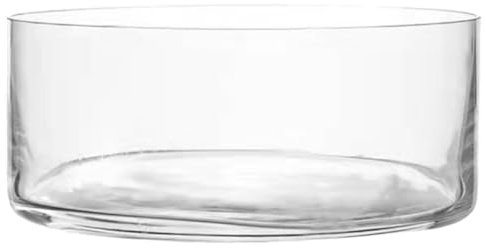 INOOMP Wide Glass Cylinder Vase, Large Glass Vase Bowl, Terrarium Succulent Planter Cylinder Glass Terrarium Goldfish Bowl Flower Vase Centerpiece for Weddings Home 20x20cm