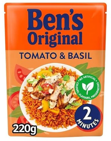 24 x Original Tomato Basil Microwave Rice 220G Delicious Tasty And Twisty Treat Gift Hamper For Birthday,Christmas,Easter
