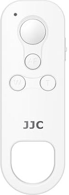 JJC BR-E1 - Telecomando Bluetooth senza fili per Canon EOS R100 R8 R50 R6MkII R10 R7 R3 M50MkII R5 R6 R1 R RP 6DII 90D 77D 850D 200DII M200 PowerShot V10 G5X MarkII G7XIII SXIII 70HS, Bianco