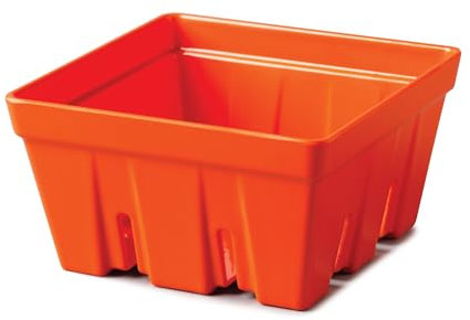 Zeal Fridge Storage Box for Fruits and Berries, Melamine Kitchen Storage Container – Wash and Serve Berry Colander Box, Large 15cm (Neon Orange)