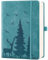ZXHQ 365 Seiten B5 (19,5 x 25,5 cm) Liniertes Notizbuch - College-Ruling, Ledergebundener Einband, 100 g/m² dickes Papier, feine Innentasche - Blaugrün