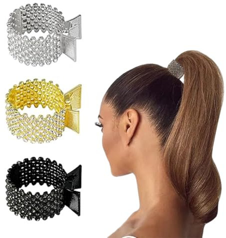 3 Pezzi Fermagli Capelli Crystal, Fermagli per Capelli con Strass, Mollette Forcina Antiscivolo, per Ragazze e Donna, le code di cavallo, per Valorizzare la Tua Acconciatura con Eleganza