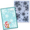 arriettycraft Schneeflocken-Hintergrund, Prägeschablonen für Kartenherstellung, Frohe Weihnachten, Schneeflocken, Prägeschablone für Geschenkanhänger, Papierbasteln, Heimdekoration, 17,8 x 20,3 cm