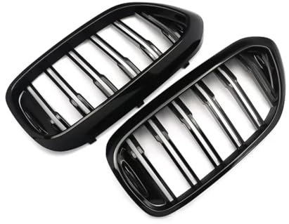 Conpert Kühlergrill für BMW 5er G30 G31 2017-2018, Doppellamelle Niere vorn schwarz glänzend