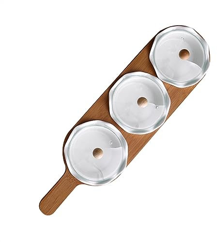 EQEQE Dip-Schalen, Snack-Schalen, Salatteller, Teller- und Schüssel-Set, Tablett mit Deckel, Dip-Schüssel, Pickles-Servier-Snack-Teller, Schüssel, Dip-Teller, Platte