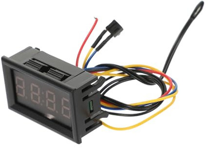 TIDTALEO Montre électronique de Voiture Horloge Murale numérique Horloge magnétique Station météo thermomètres - Thermomètre Digital thermomètre de Voiture Accessoire de Abdos Black