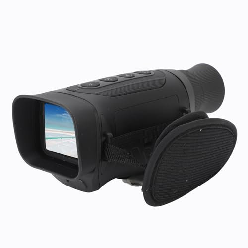 Masyrt Digital Monocular Telescope 2.5K UHD Video 48M Image 2 Inch IPS Color Display 6x Magnification 8x Digital Zoom Monocular Camera for Birdwatching (Black)
