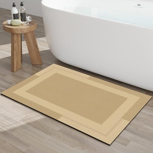 YDKGL Alfombra de baño antideslizante, con parte trasera de goma, superabsorbente, resistente a las manchas, de secado rápido, ultrafina, para debajo de la puerta, baño, suelo, bañera, ducha, color