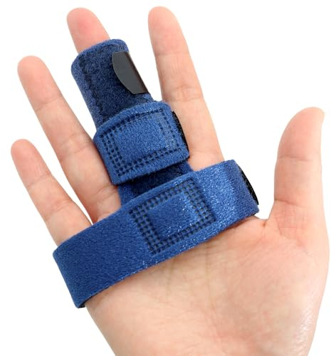 Aerzouser Orthopädische Fingerschiene zur stabilen Fixierung – Verstellbare Finger Schiene,Alle fünf Finger können verwendet werden, und es kann an beiden Händen getragen werden