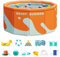 Piscina Infantil - 90/120/180 cm, no Inflable, Piscina, Plegable, Piscina Familiar portátil, Piscina Infantil portátil, para niños, niñas, Adultos, familias, Mascotas, al Aire Libre