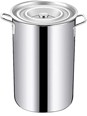 Tiefer Gemüsetopf aus Edelstahl, professioneller induktionsgeeigneter(10 Litres)